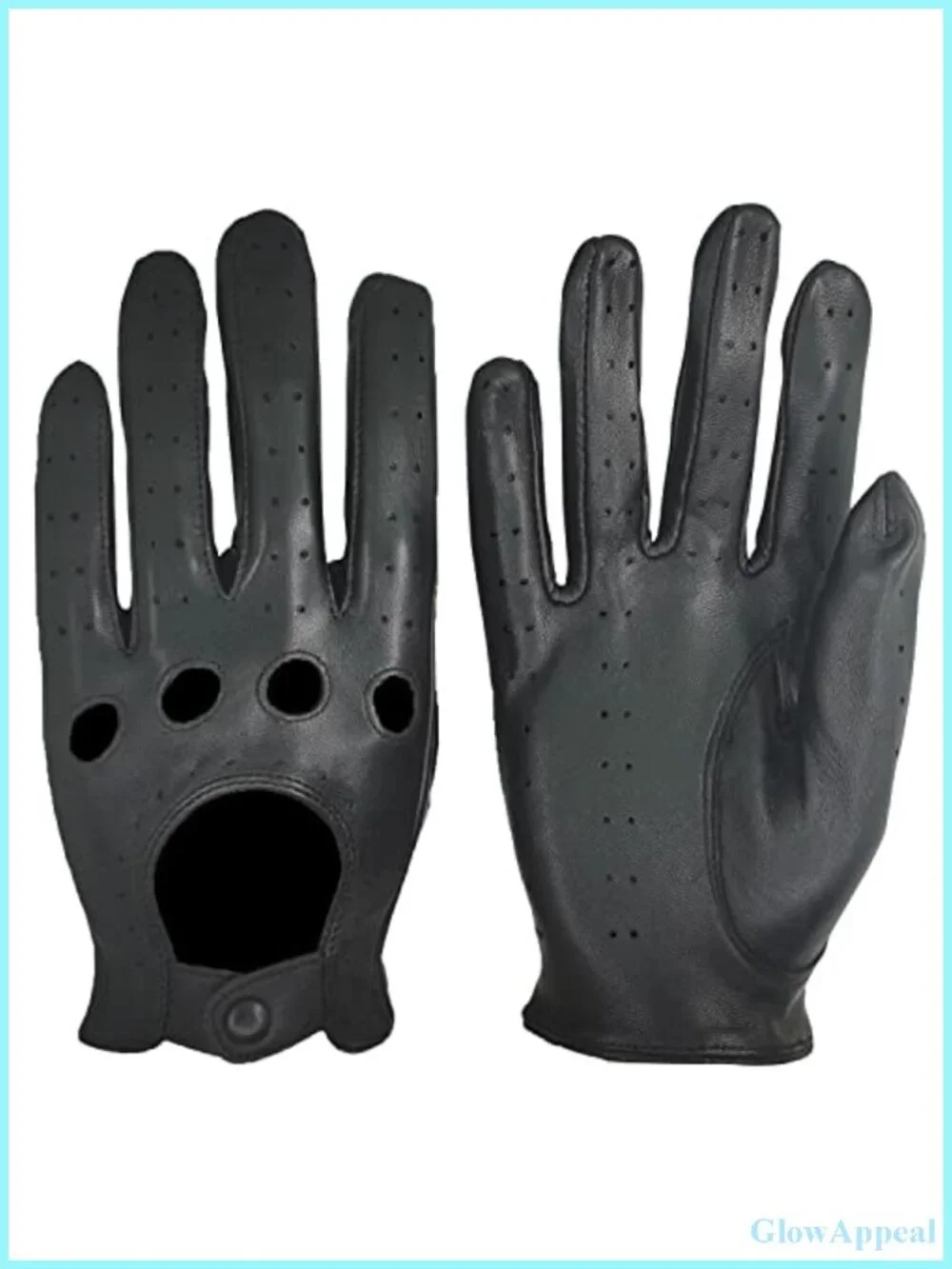 Vintage Italian Lambskin Leather Driving Gloves Unlined Touchscreen